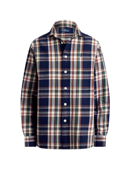 Camicia in cotone a quadri Polo Ralph Lauren | 211-971515-502NAVY ORANGE